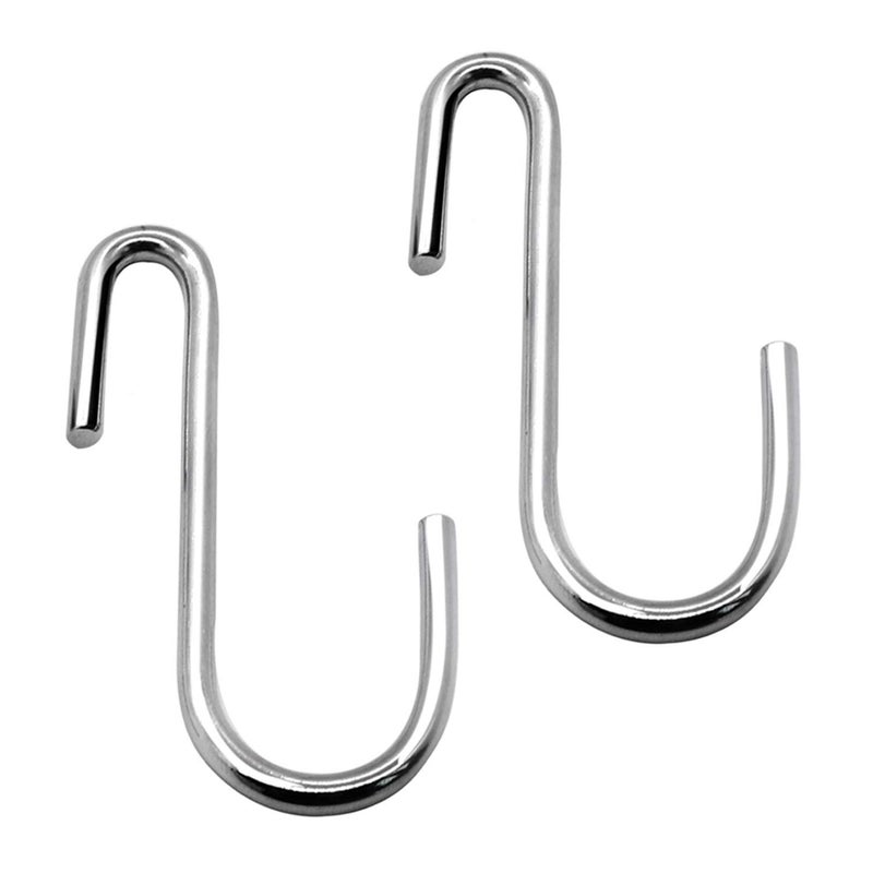 YourGift 10 Pack Heavy Duty S Hooks Silver S Shaped Hooks Hanging Hangers Hooks for Kitchen, Bathroom, Bedroom and Office: Pan, Pot, Coat, Bag, Plants(10 Pack/Silver/Small) - Image 1